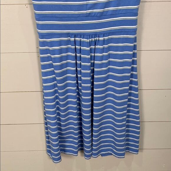 Lands' End Blue and White Wrap Midi Dress womans size XSP modal - Picture 8 of 9